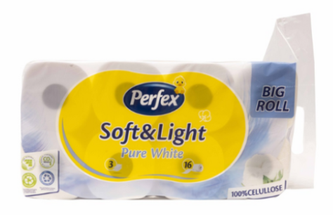 TOALET PAPIR PERFEX SOFT&LIGHT 3SL 16/1